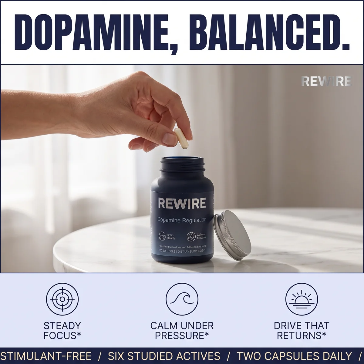Dopamine, balanced.